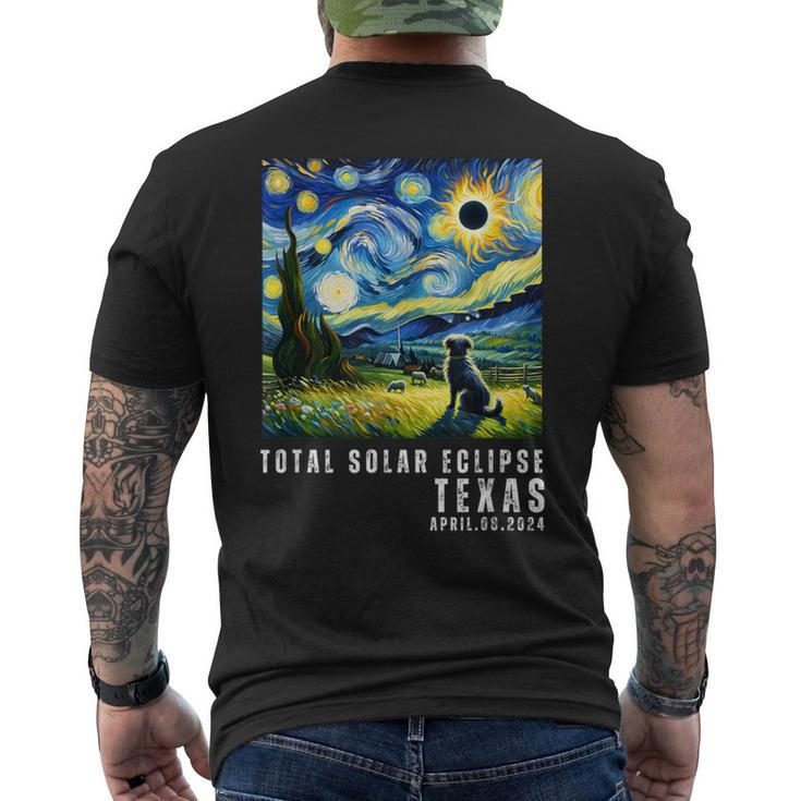 Total Solar Eclipse April 8 2024 Texas Souvenir Men's T-shirt Back Print