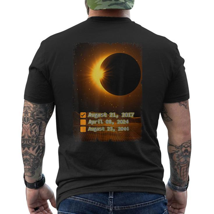 Total Solar Eclipse Check List 8Th April 2024 Men's T-shirt Back Print