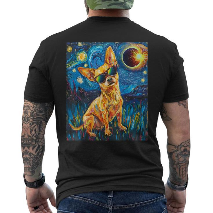 Total Solar Eclipse Chihuahua Dog Men's T-shirt Back Print