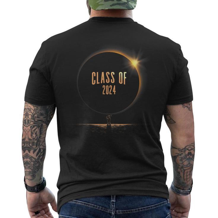 Total Solar Eclipse College Dabbing Graduation Class Of 2024 Men's T-shirt Back Print