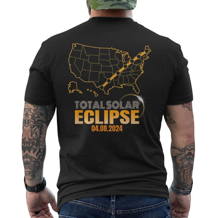 The Total Solar Eclipse Is Coming To North America On April Men's T-shirt Back Print