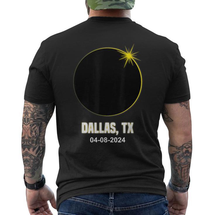 Total Solar Eclipse Dallas 2024 Texas Dallas Eclipse Men's T-shirt Back Print