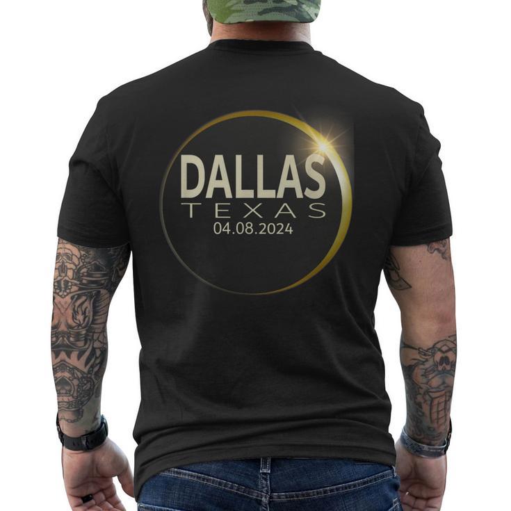 Total Solar Eclipse Dallas Texas April 8 2024 Eclipse Men's T-shirt Back Print