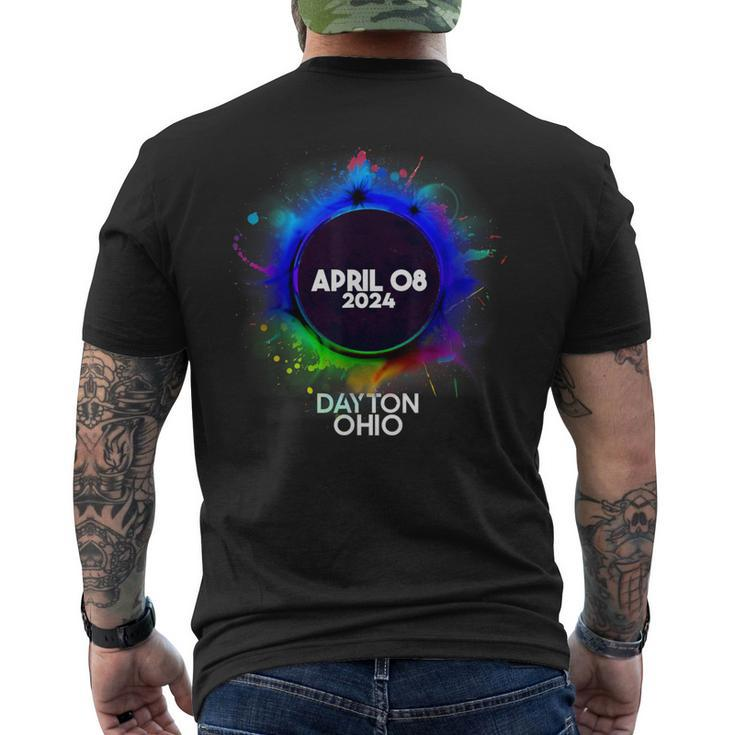 Total Solar Eclipse Dayton Ohio 2024 Colorufl Totality Men's T-shirt Back Print