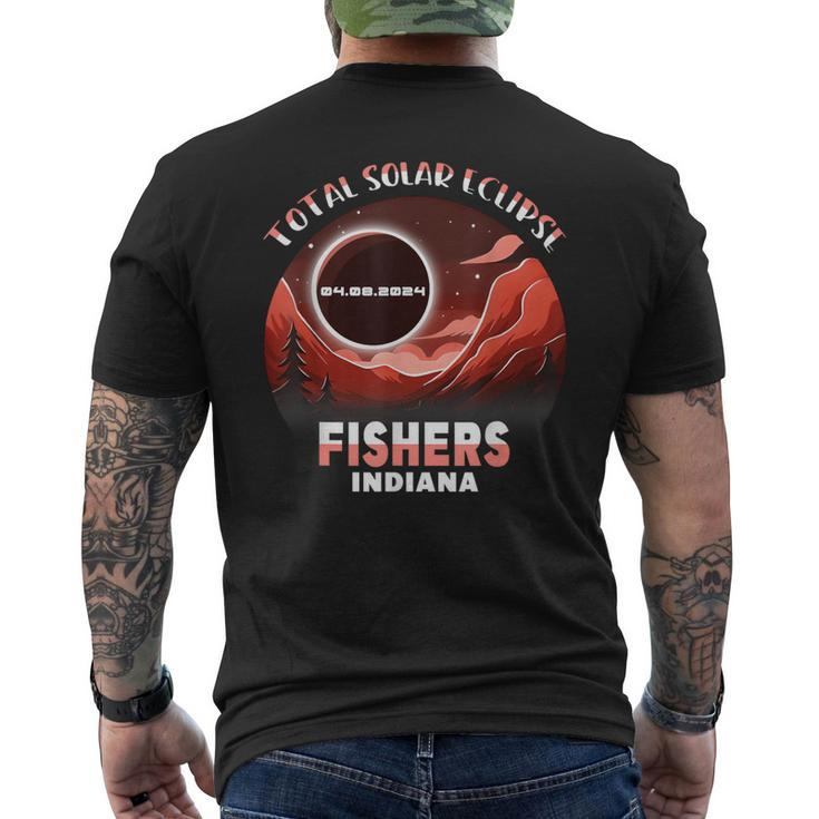 Total Solar Eclipse Fishers Indiana 04 08 2024 Men's T-shirt Back Print