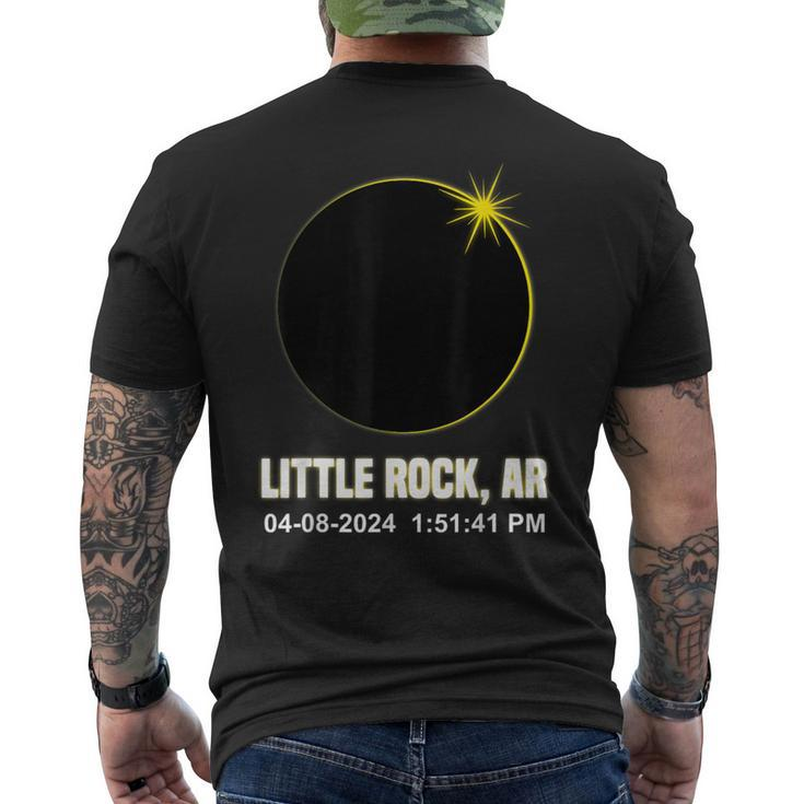 Total Solar Eclipse Little Rock 2024 Time Arkansas Eclipse Men's T-shirt Back Print