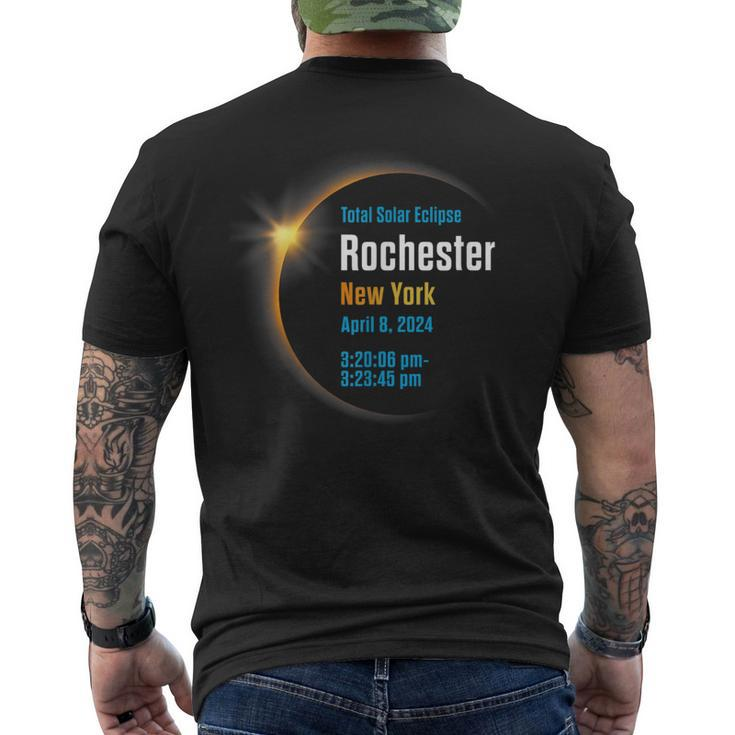 Total Solar Eclipse Rochester New York April 8 2024 Men's T-shirt Back Print