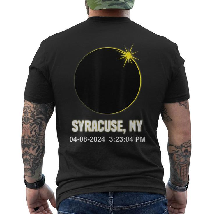 Total Solar Eclipse Syracuse 2024 New York Syracuse Eclipse Men's T-shirt Back Print