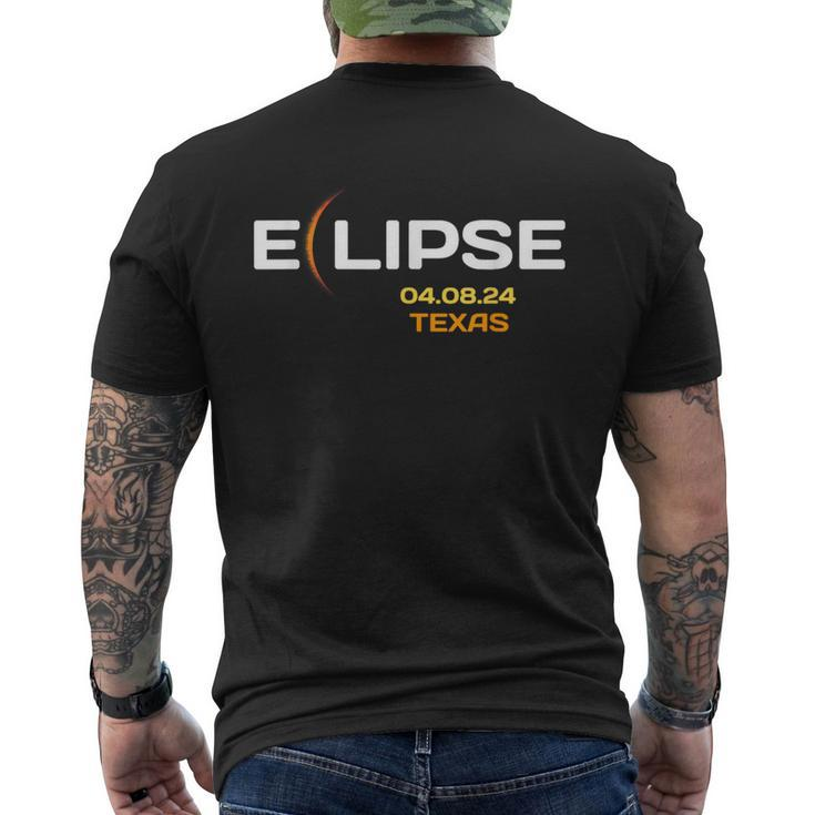 Total Solar Eclipse In Texas April 8 2024 Totality Men's T-shirt Back Print