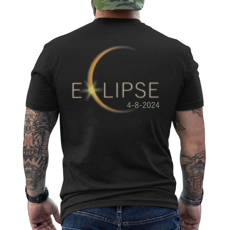 Total Solar Eclipse Twice In A Lifetime 2024 April 8 2024 Men's T-shirt Back Print