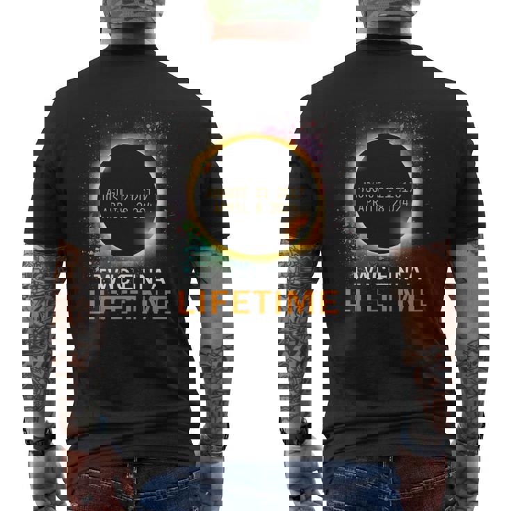 Total Solar Eclipse Twice In A Lifetime 2024 Total Eclipse Men's T-shirt Back Print Total Solar Eclipse Twice In A Lifetime 2024 Total Eclipse Men's T-shirt Back Print