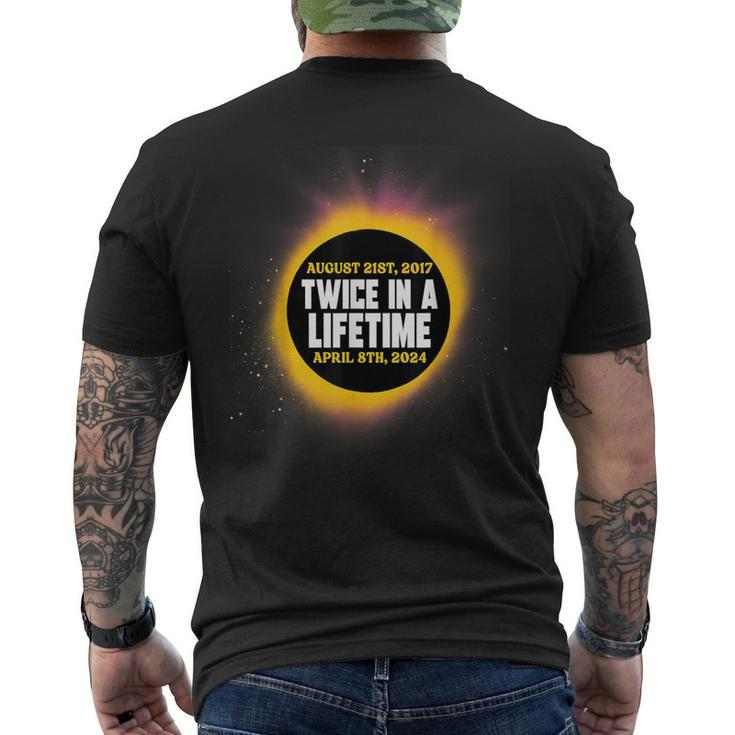 Total Solar Eclipse Twice In A Lifetime Totality Event Men's T-shirt Back Print
