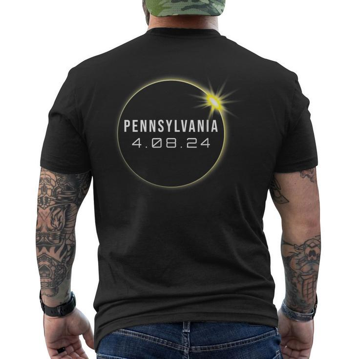 Totality 2024 Pennsylvania Total Solar Eclipse Chaser Men's T-shirt Back Print