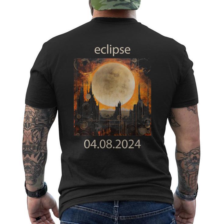 Totality Eclipse April 8 2024 04082024 Total Solar Eclipse Men's T-shirt Back Print