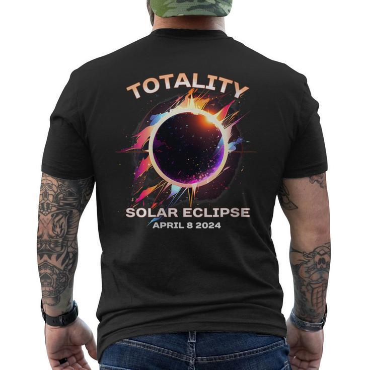 Totality Solar Eclipse April 8 2024 Event Souvenir Graphic Men's T-shirt Back Print