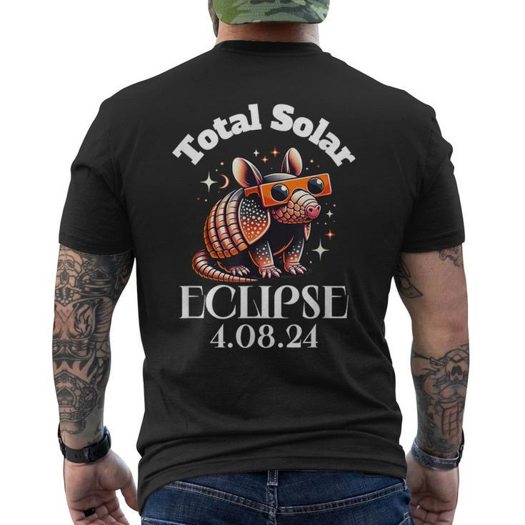 Totality Total Solar Eclipse April 8 2024 Armadillo Men's T-shirt Back Print