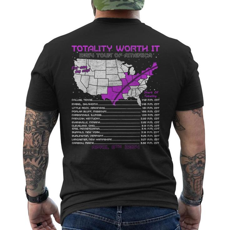 Totality Worth It Solar Eclipse Tour Of America 04082024 Men's T-shirt Back Print