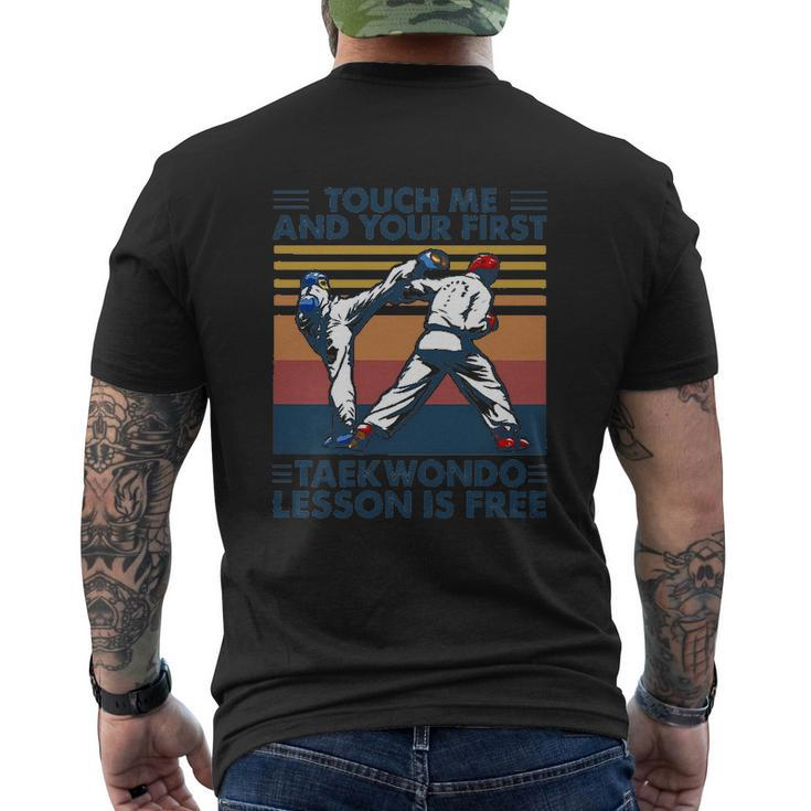 Touch Me And Your First Taekwondo Lesson Is Free V2 Mens Back Print T-shirt