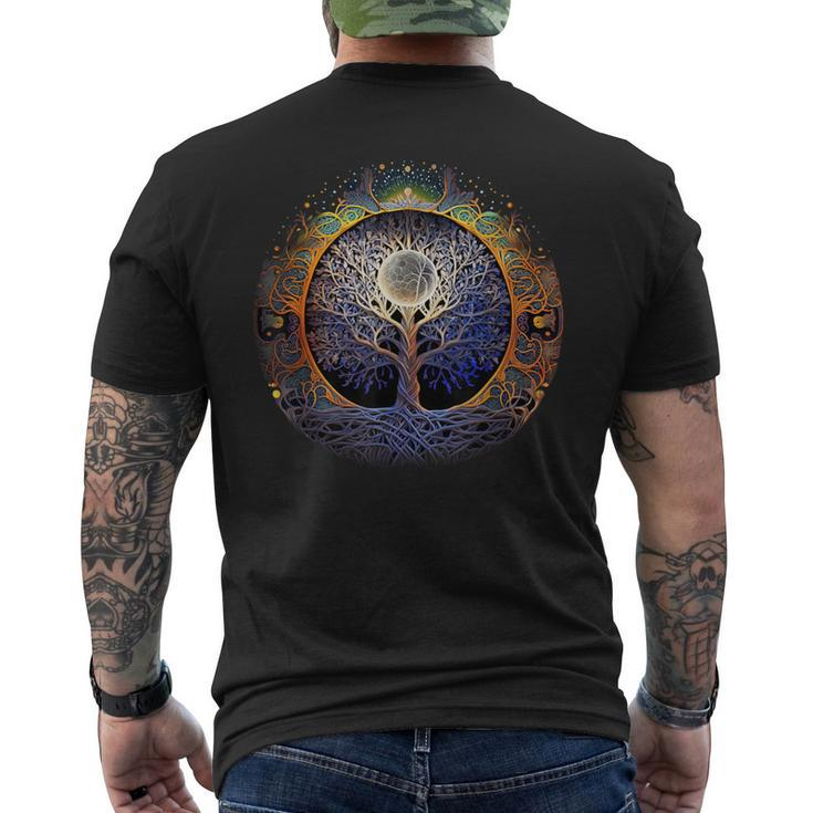 Tree Of Life Yoga Zen Namaste Meditation Men's T-shirt Back Print