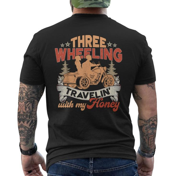 Trike Motorcycle Travelin' With My Honey Men's T-shirt Back Print