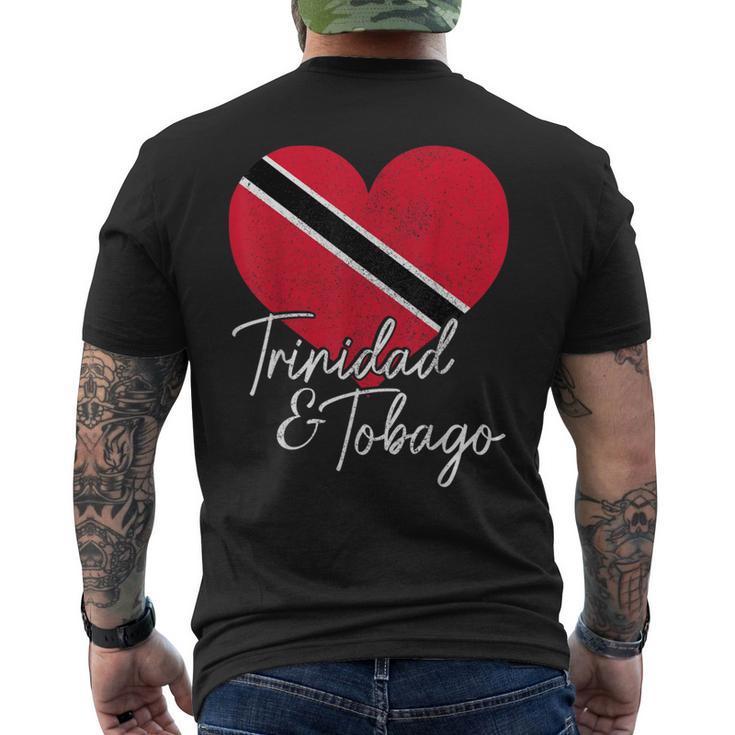 Trinidad & Tobago Trinidadian Tobagonian Flag Heart Pride Men's T-shirt Back Print