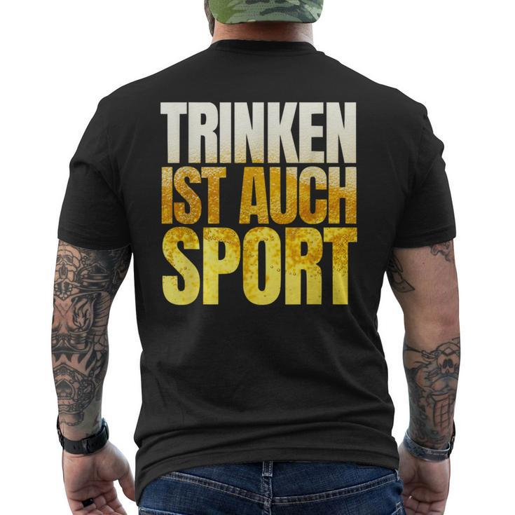 Trinken Ist Auch Sport Après Ski Fun Malle Party Lorenz T-Shirt mit Rückendruck
