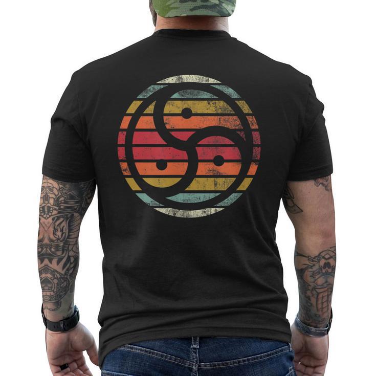 Triskelion Bdsm Vintage Grunge Style Kink And Fetish Men's T-shirt Back Print