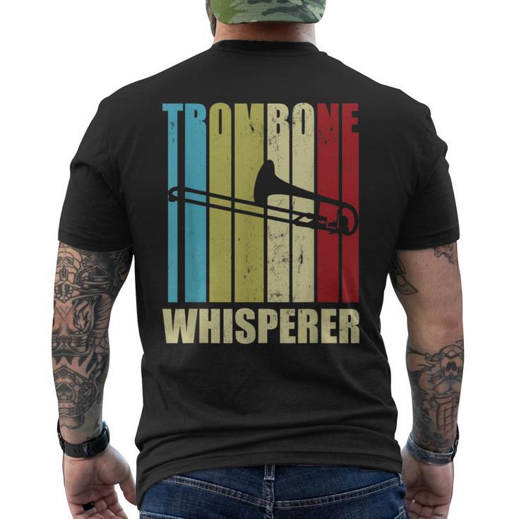 Trombone Whisperer Trombonist Musician Trombone Men's T-shirt Back Print