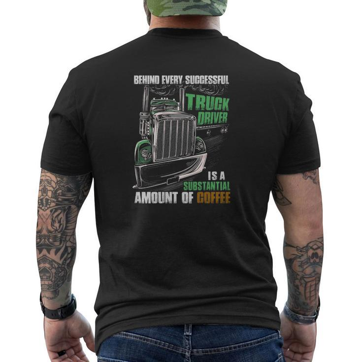 Truck Driver Mens Back Print T-shirt