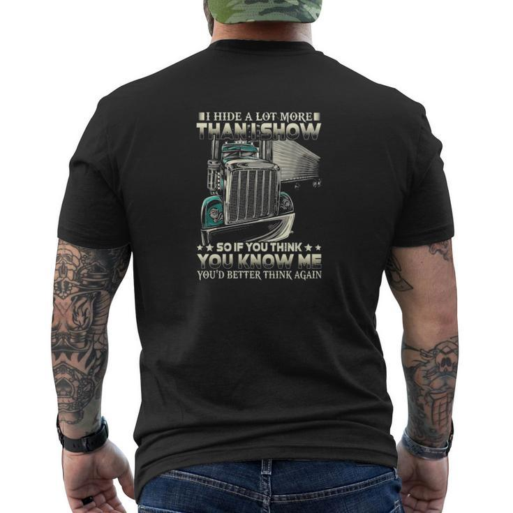 Truck Drivers You Know Me Classic Mens Back Print T-shirt