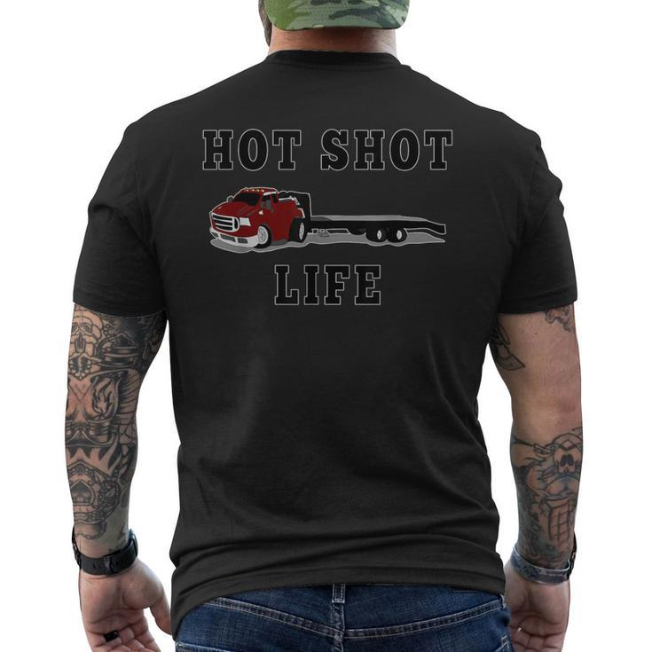 Trucker Hot Shot Trucking Dually Trailer Cdl T Men's T-shirt Back Print