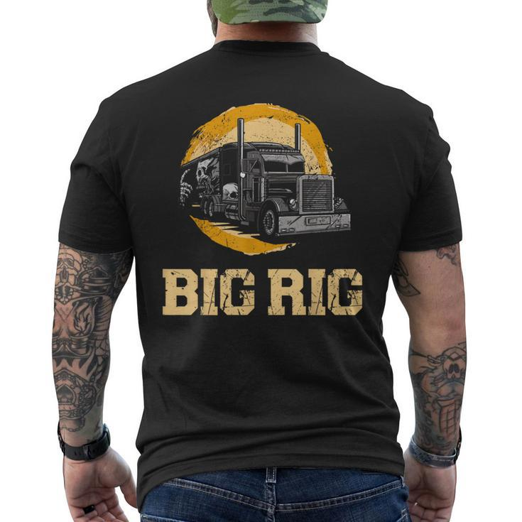 Trucker Truck Driver Vintage Big Rig Men's T-shirt Back Print