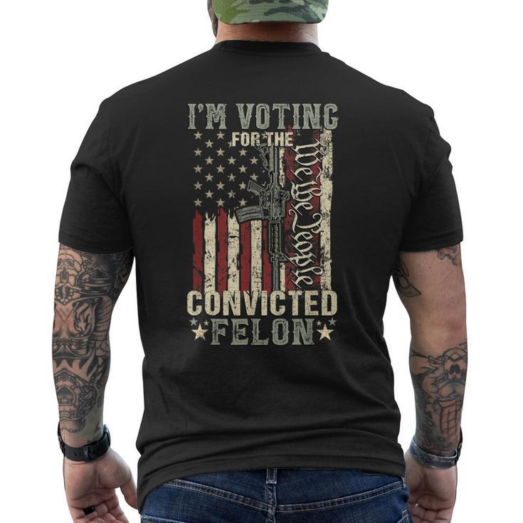 Trump 2024 Convicted Felon I'm Voting Convicted Felon 2024 Men's T-shirt Back Print