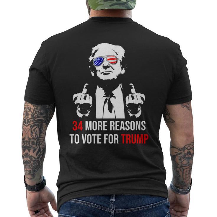Trump Convicted Felon 34 More Reasons To Vote For Trump Men's T-shirt Back Print