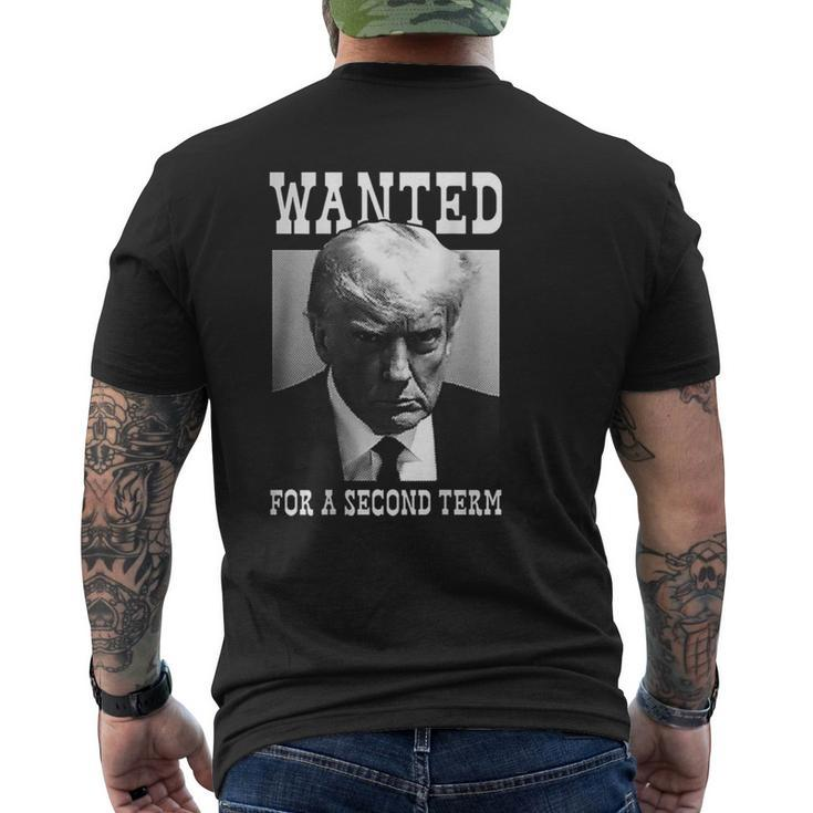 Trump Hot Wanted For Second Term 2024 On Back Men's T-shirt Back Print