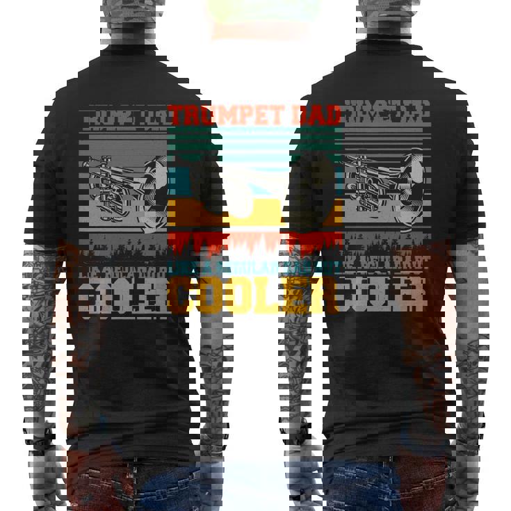 Trumpet Dad Definition Happy Father's Day Trumpet Player Mens Back Print T-shirt