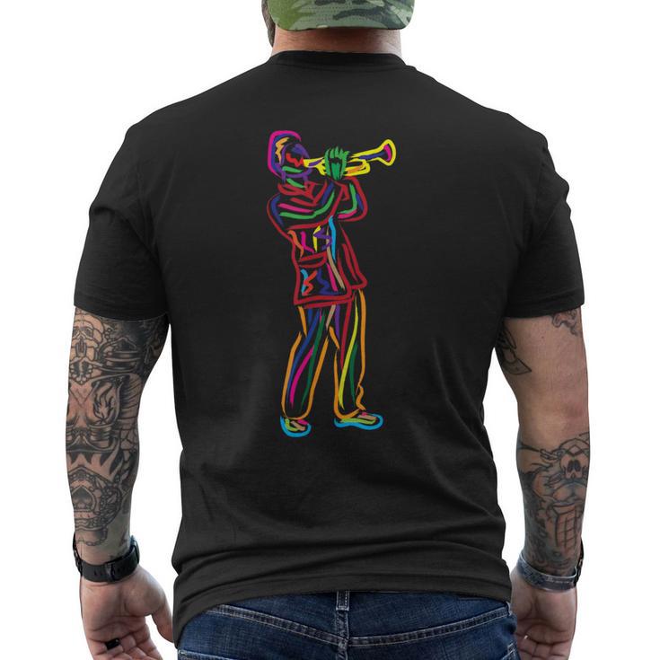 For Trumpeter Jazz Music Musician Trumpet Men's T-shirt Back Print