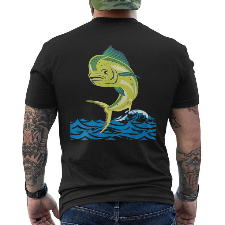 Saltwater Life Fish Skeleton Logo Tshirt Men's Crewneck Short Sleeve Back Print T Shirt