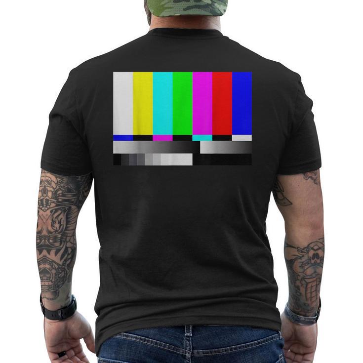 Tv Error Bars Test Pattern Men's T-shirt Back Print