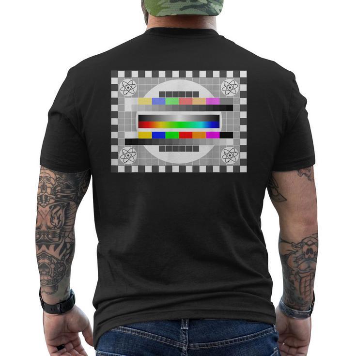 Tv Test Pattern Nerd Geek Men's T-shirt Back Print