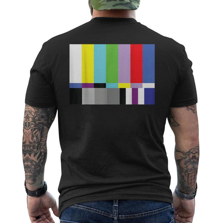 Tv Test Pattern Television Watcher Birthday Men's T-shirt Back Print