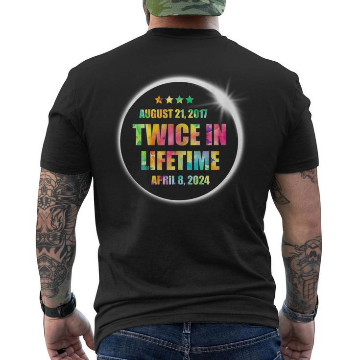 Twice In A Lifetime Solar Eclipse 2024 Tie Dye Total Eclipse Men's T-shirt Back Print