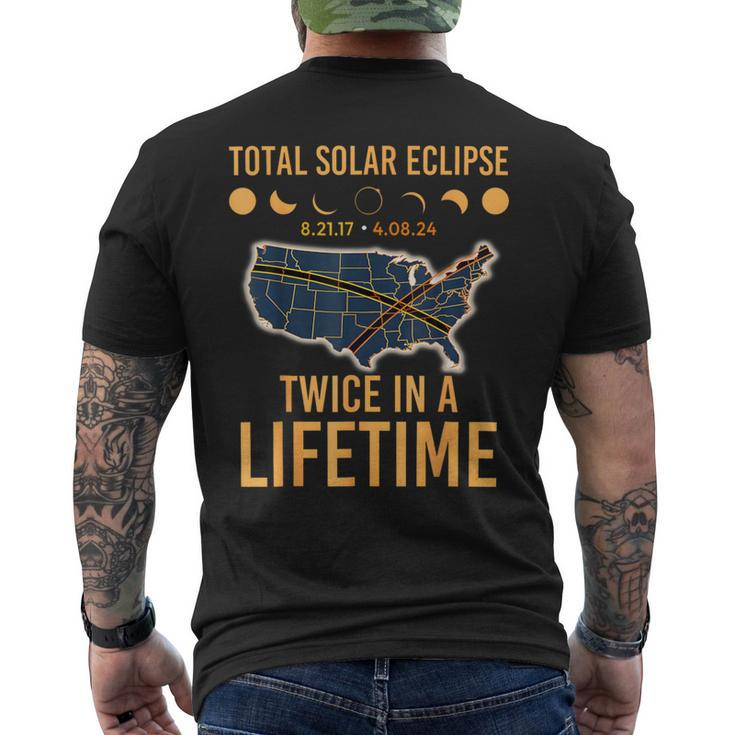 Twice In A Lifetime Solar Eclipse 2024 Total Eclipse Men's T-shirt Back Print