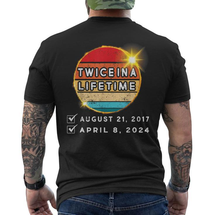 Twice In A Lifetime Solar Eclipse 2024 Totality 2017 Boys Men's T-shirt Back Print