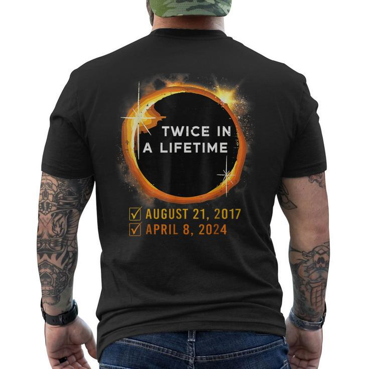 Twice In A Lifetime Total Solar Eclipse 2024 Men's T-shirt Back Print