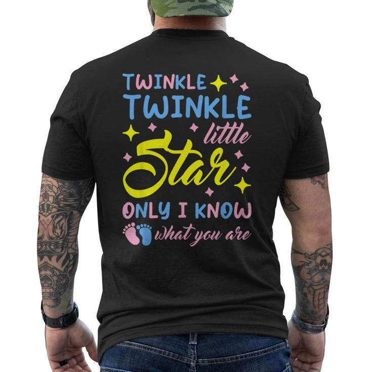 Twinkle Little Star Only I Know What You Are Gender Reveal Men's T-shirt Back Print