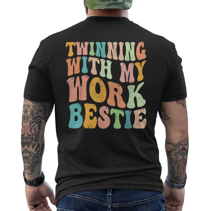 Twinning With My Work Bestie Spirit Week Best Friend Twin Men's T-shirt Back Print