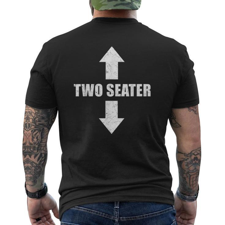 Two Seater 2 Seater Distressed Gag Dad Joke Novelty Mens Back Print T-shirt