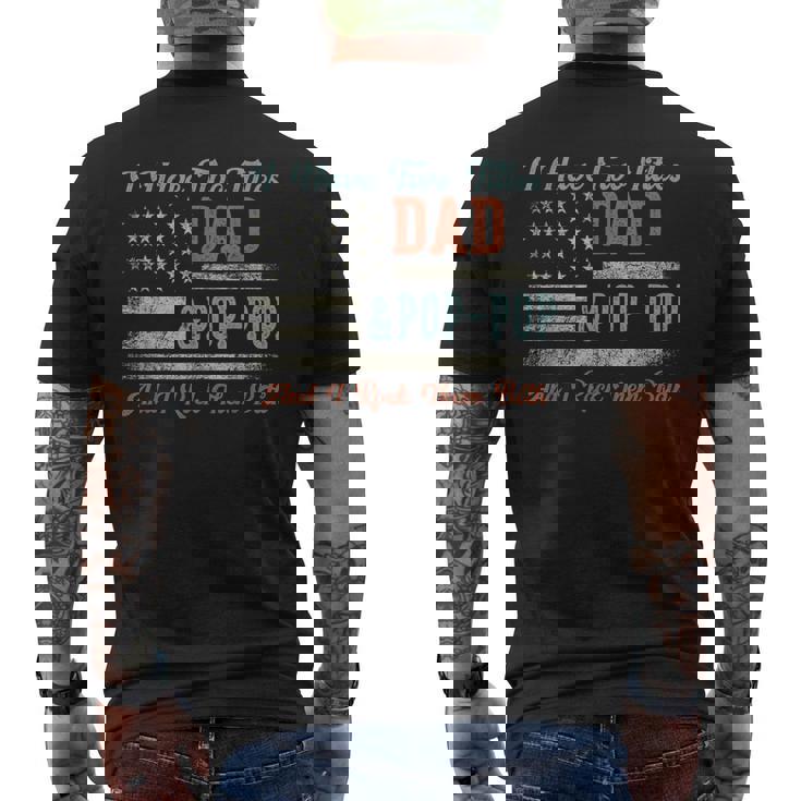 I Have Two Titles Dad & Pop-Pop I Rock Them Both Pop-Pop Men's T-shirt Back Print