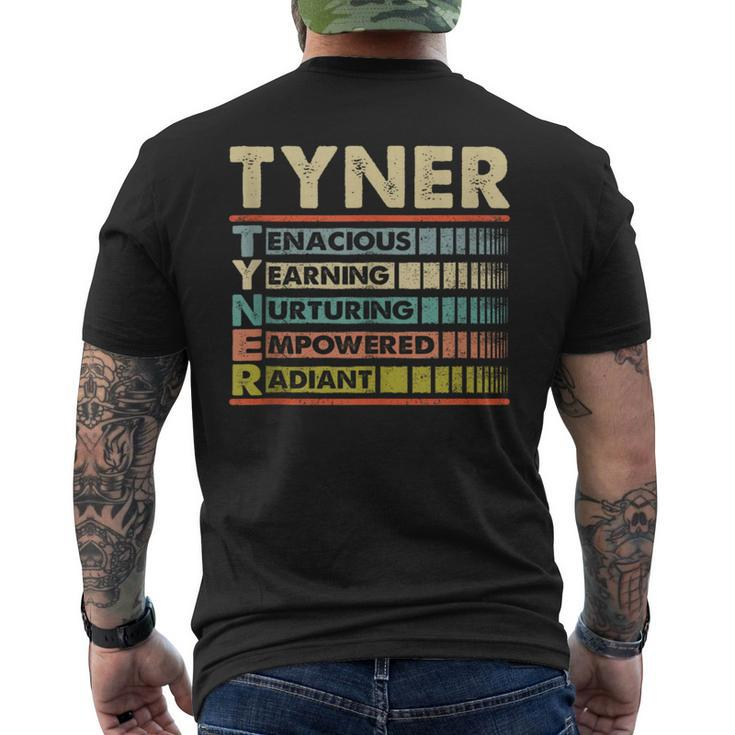 Tyner Family Name Tyner Last Name Team Men's T-shirt Back Print